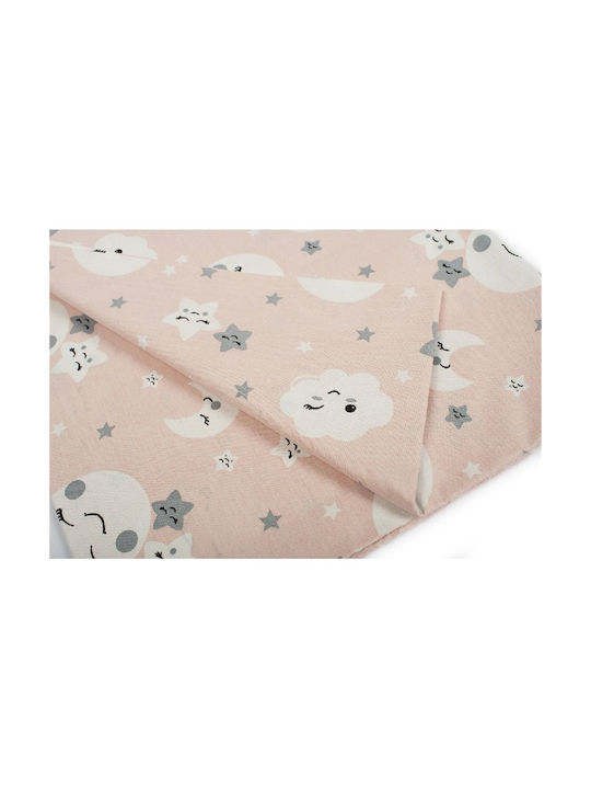 Dimcol Smile Baby Sheets Set Crib Cotton Coral 120x160cm 3pcs