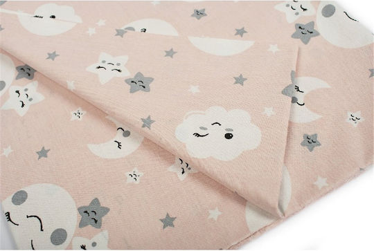 Dimcol Smile Baby Sheets Set Crib Cotton Coral 120x160cm 3pcs