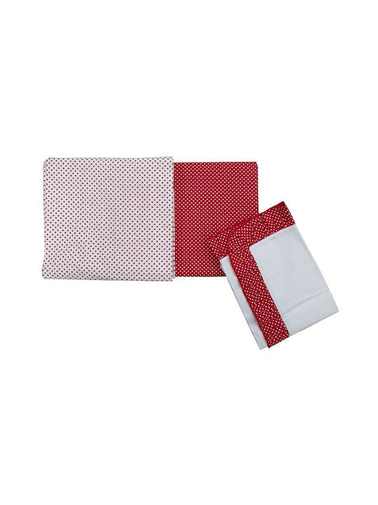 Beboulino Set Polka Dot Red 95x150cm