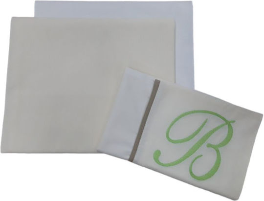 Beboulino Set Lenjerie De Patut Bebe Alb 60x100 cm