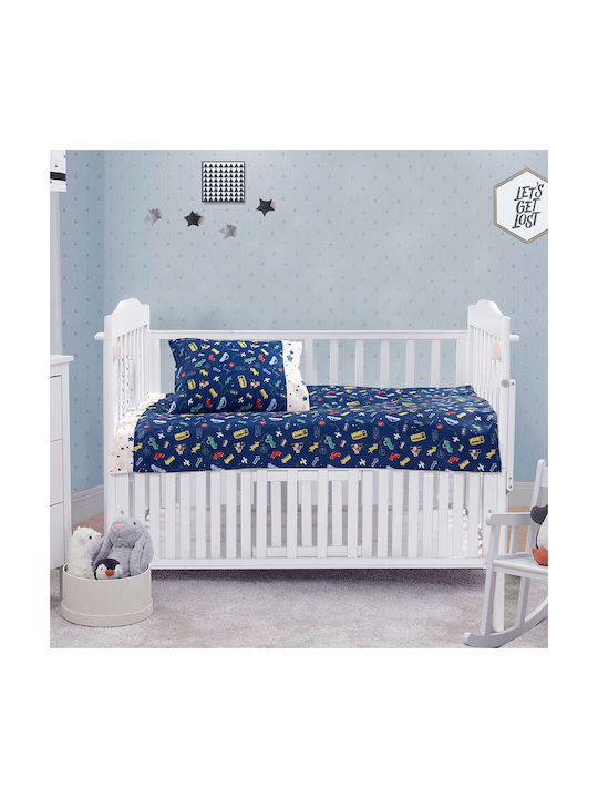 Beauty Home Art Baby Sheets Set Crib Cotton Satin Fitted Multicolored 120x160cm 202100013
