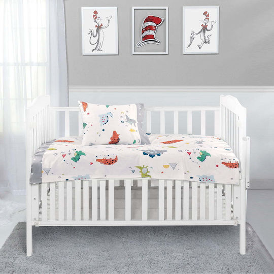 Beauty Home Art Комплект Бебешки Чаршафи За Количка Памучни с ластик Многоцветни 120x160бр 202100014