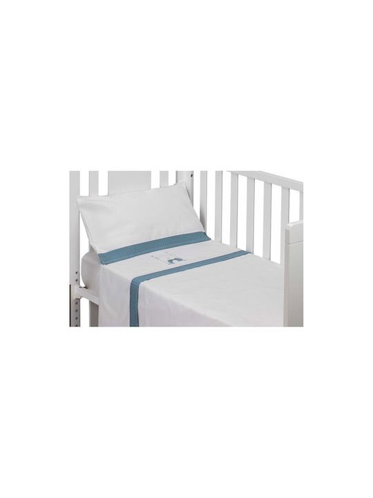 Interbaby Baby Bettlaken Set Swing Petrol Blau 115x175cm