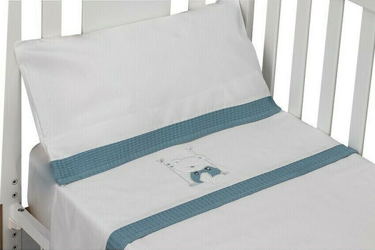 Interbaby Swing Комплект Бебешки Чаршафи За Количка Памучни с Ластик Зелени 70x140бр 3бр