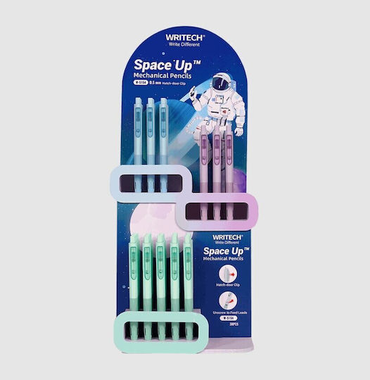 Writech Writech Mechanical Pencil Space Up W-5154 Hb 0.7mm Pastel Green 546509