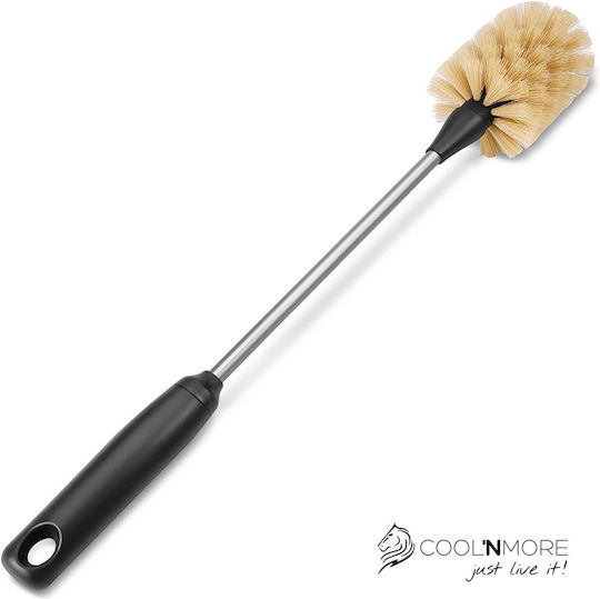 Metallic Cleaning Brushes with Handle Brown 3pcs