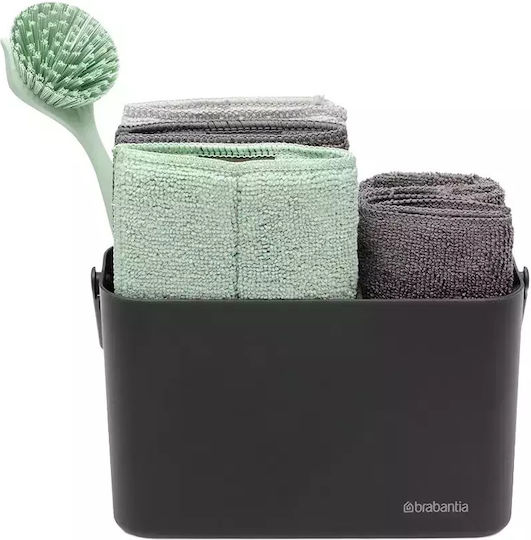 Brabantia Set Curățare Brabantia Sinkside 8 Bucăți Gri Închis