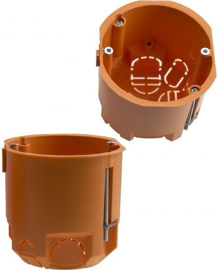 PAWBOL Elektrisches Gehäuse für Außenmontage Verzweigung für Gipskarton IP30 in Orange Farbe
