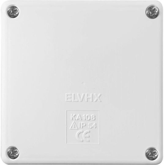Elvhx Elbox Ηλεκτρολογικό Κουτί Εξωτερικής Τοποθέτησης Διακλάδωσης IP54 σε Γκρι Χρώμα 25τμχ