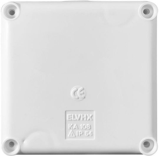 Elvhx Elbox Ηλεκτρολογικό Κουτί Εξωτερικής Τοποθέτησης Διακλάδωσης IP54 σε Γκρι Χρώμα 30τμχ