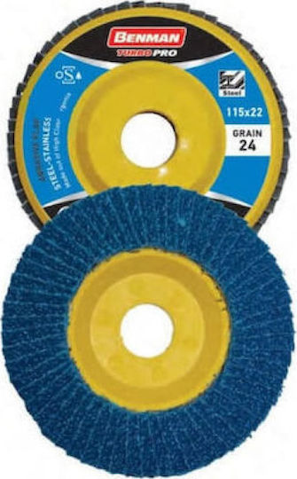 Benman Lamellenscheibe mit Kunststoffbasis G60 Schleifscheibe Metall 115mm 10Stück
