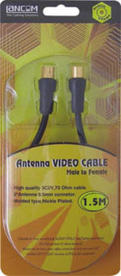 Lancom Καλώδιο Κεραίας Coax male - Coax female Μαύρο 1.5m (02.006.0130) 5τμχ