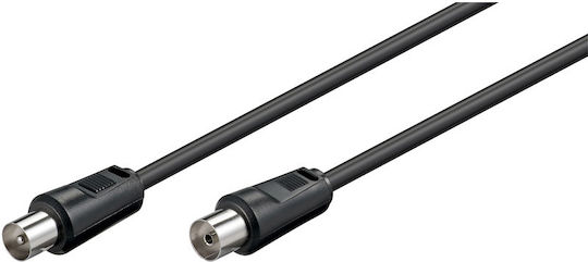 Goobay Καλώδιο Κεραίας Coax male - Coax female Μαύρο 5m (03.003.0052) 100τμχ