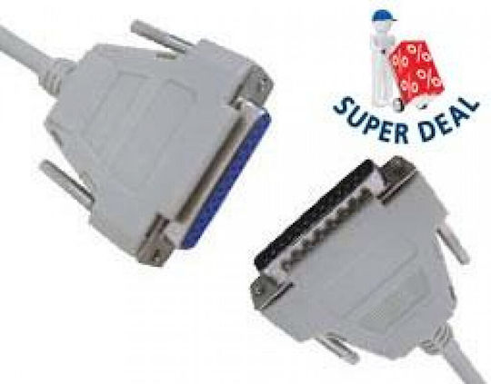 Cable RS232 25-pin female to RS232 25-pin male 2m (04.001.0006) 1pcs