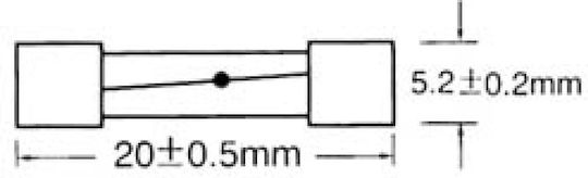 Autonics Sicherung Zylindrisch Glas Slow-Blow 5x20mm 2A (01.028.0153) 1Stück