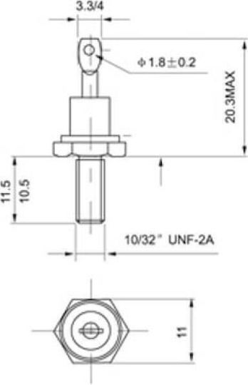 Rectifier Diode 800V and 25A 01.011.0150