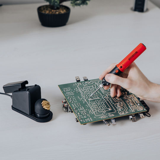 Cordless Soldering Iron Wireless Charging Qi + Cleaning Sponge