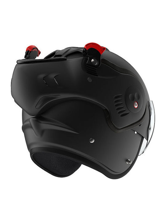 Roof Boxer Alpha Black Matt Motorcycle Helmet Flip-Up ECE 22.06
