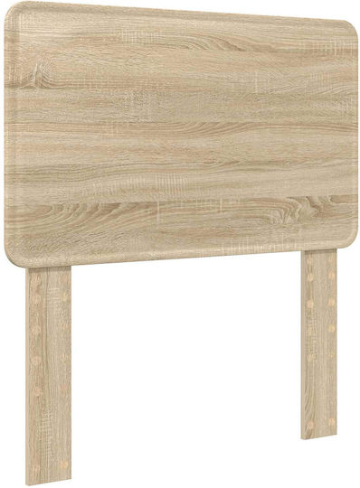 Pat Single Din Lemn Stejar Sonoma Cu Plăci Pentru Saltea 75x190cm