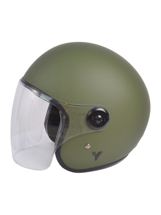 ByCity The City Matt Green Motorcycle Helmet Jet ECE 22.06 with Sunvisor