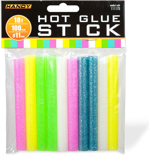Hot Melt Glue Stick 11 X 100 Mm Fluorescent Colored 10 Pcs Pack