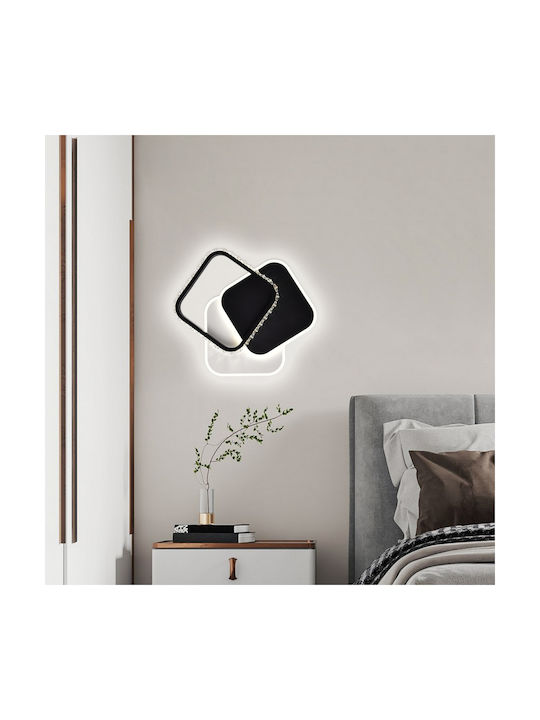 Led Kristall Wandleuchte Prismiq 39w 3 Quadrate Kühles Warmes Neutrales Licht Schwarz Led Kristall Wandleuchte Prismiq 39w 3 Quadrate Kühles Warmes Neutrales Licht Schwarz
