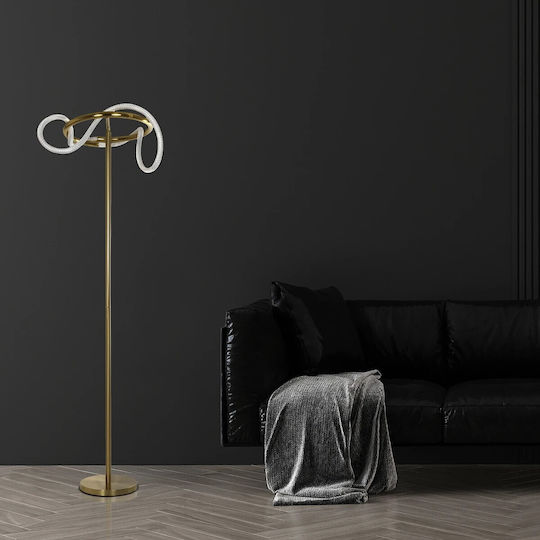 kelvo Glow LED Stehleuchte H160xB45cm. mit Einstellbarem Weißem Licht 3000lm Gold