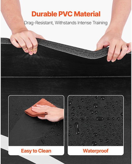 Vevor Wrestling Mat 3x3m Thick Martial Arts Gymnastics Home Waterproof Training Mats PVC Circles Gymnastics Tatami Jiu Jitsu BJJ MMA Judo Boxing Black