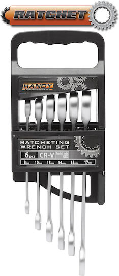 Deutsche Polygon-Schlüssel Set Fixierter Ratschenring 6 Stücke 8,10,13,14,15,17 mm