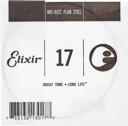 Elixir Single Steel String for Lute Anti-rust Plain 17" Ball End