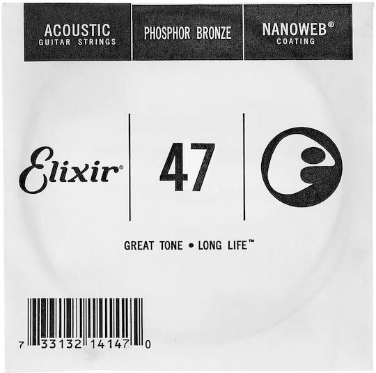 Elixir Nanoweb Μονή Χορδή Phosphor Bronze Μαντολίνου 47" Ball End