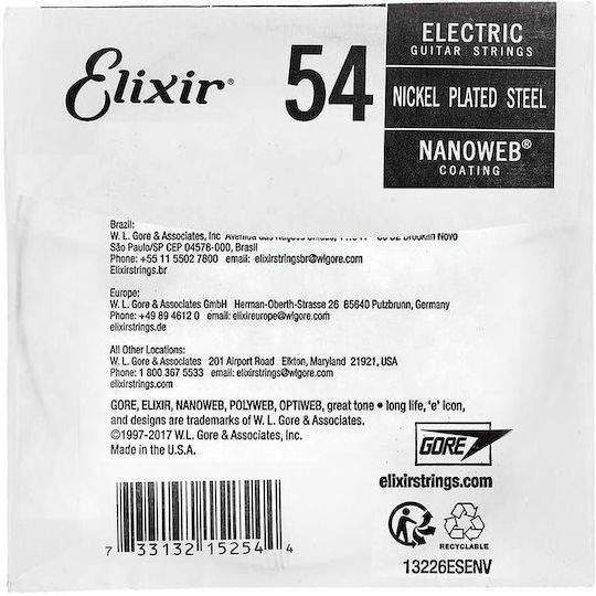 Elixir Nanoweb Single Mandolin String Nickel Plated Steel 54" Ball End
