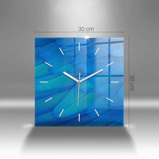 Tulup Silent Wall Clock Wooden Brown 30x30cm