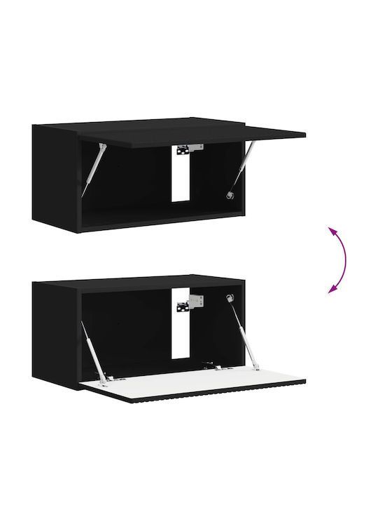 Wohnzimmer TV-Einheit Schwarz mit Beleuchtung M30xB31xH60cm
