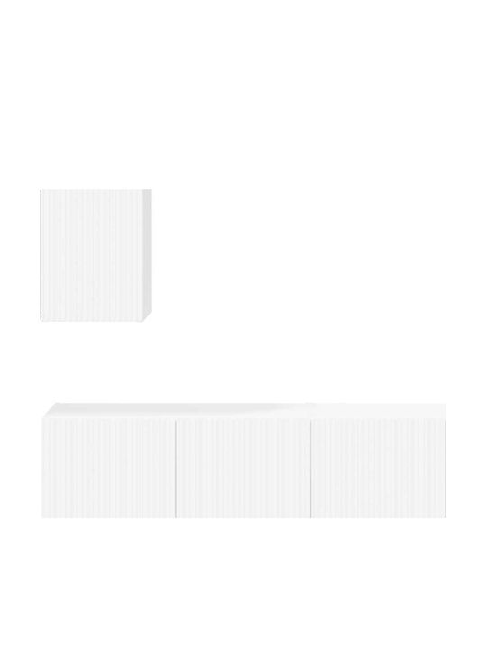 Living Room TV Unit with Lighting White L78.5xW30xH29.5cm