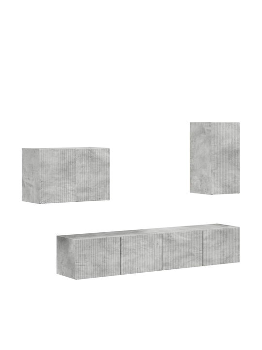 Wohnzimmer TV-Einheit Grey mit Beleuchtung L78.5xB30xH29.5cm