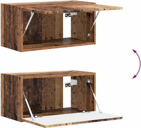 Living Room TV Unit with Lighting Old Wood L30xW31xH60cm