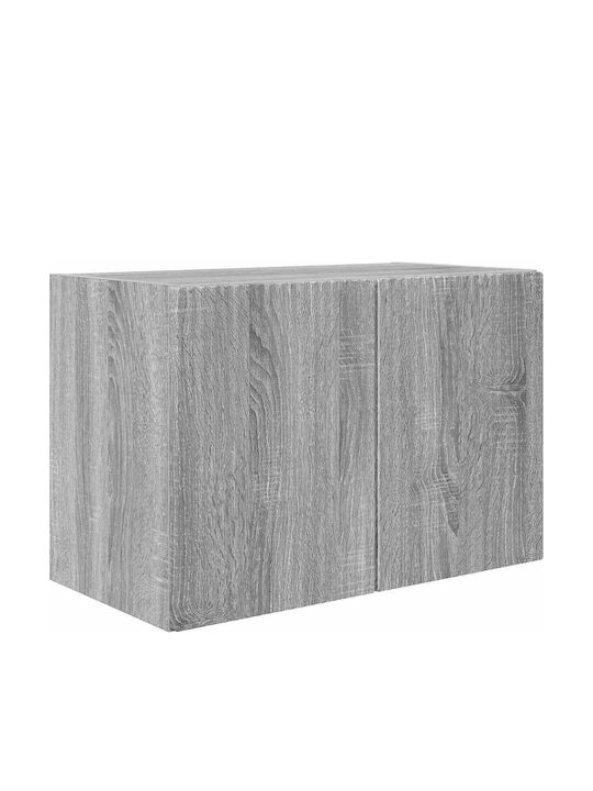 Wohnzimmer TV-Einheit Gray Sonoma mit Beleuchtung L78.5xB30xH29.5cm
