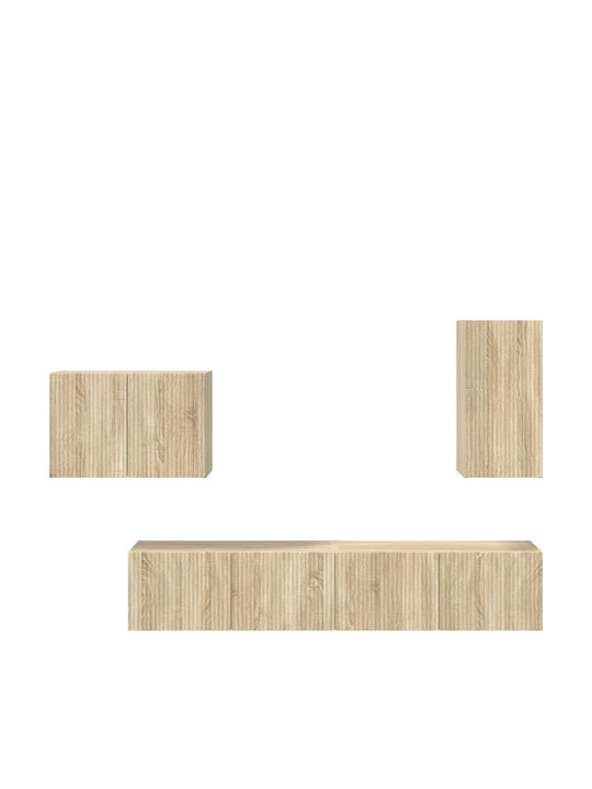 Living Room TV Unit with Lighting Sonoma Oak L78.5xW30xH29.5cm