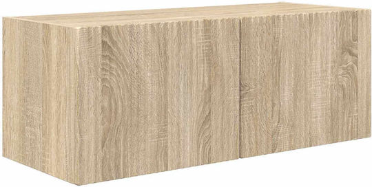Living Room TV Unit with Lighting Sonoma Oak L78.5xW30xH29.5cm