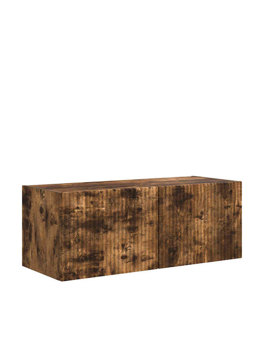 Living Room TV Unit Smoked Oak L30xW31xH100cm