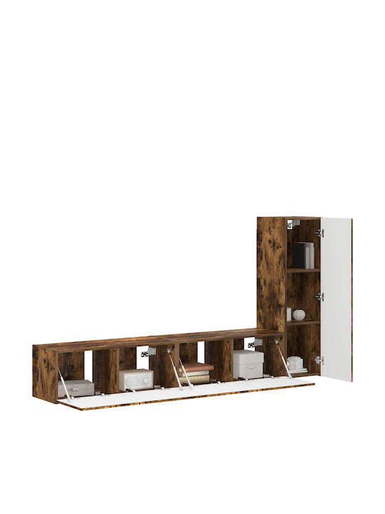 Living Room TV Unit Smoked Oak L30xW31xH100cm