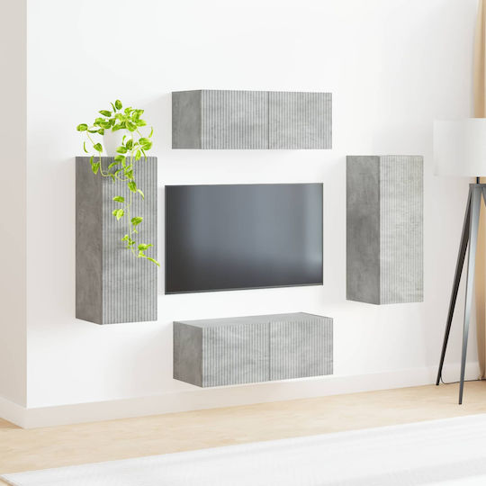 Living Room TV Unit Grey L78.5xW30xH29.5cm