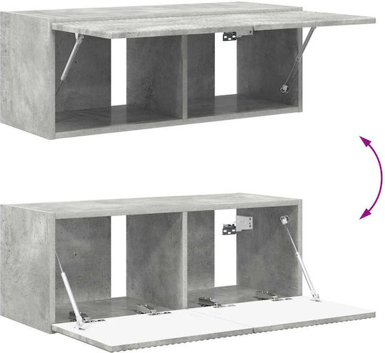 Living Room TV Unit Grey L78.5xW30xH29.5cm