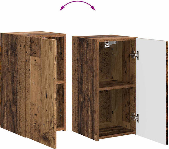 Living Room TV Unit Old Wood L30xW31xH60cm