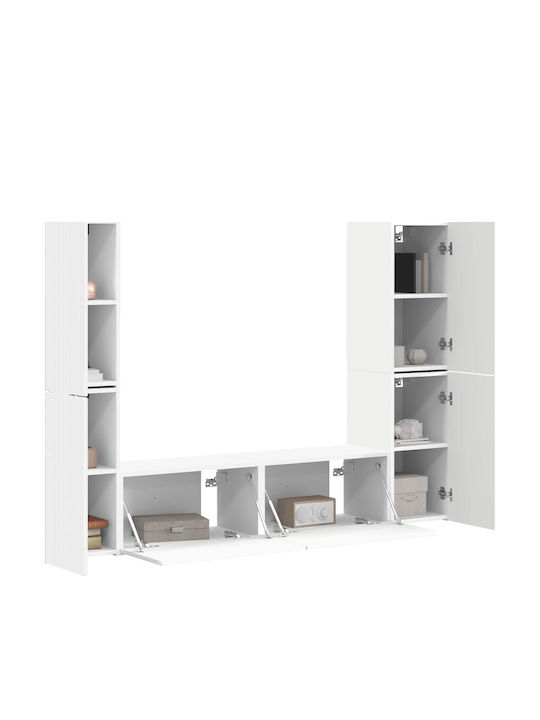 Living Room TV Unit White with Lighting M31xW30xH60cm