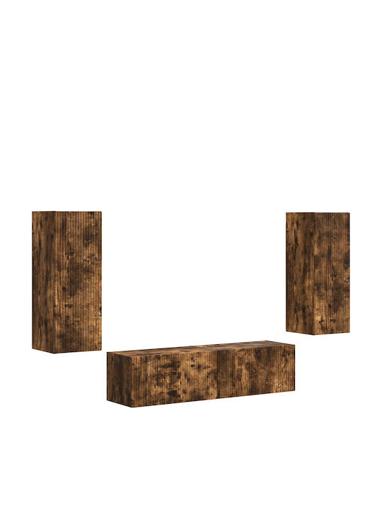 Living Room TV Unit Smoked Oak L30xW31xH80cm