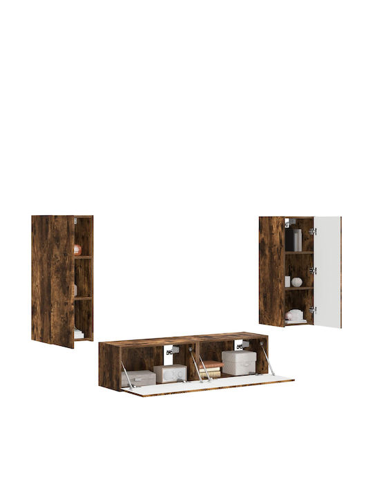 Living Room TV Unit Smoked Oak L30xW31xH80cm