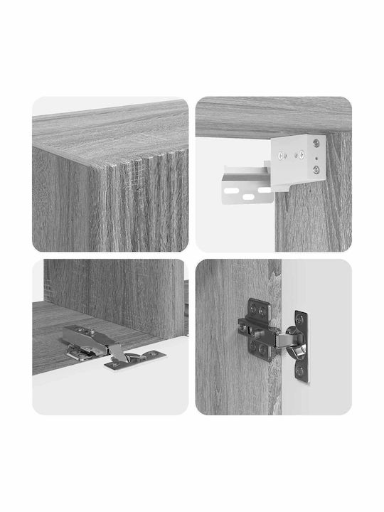 Living Room TV Unit with Lighting Gray Sonoma L30xW31xH60cm