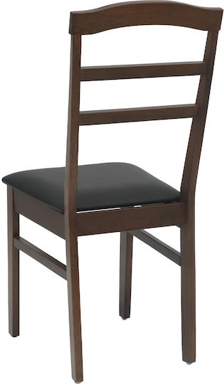 Dining Room Wooden Chair Light Brown, Black 36x45.5x93.5cm 2pcs